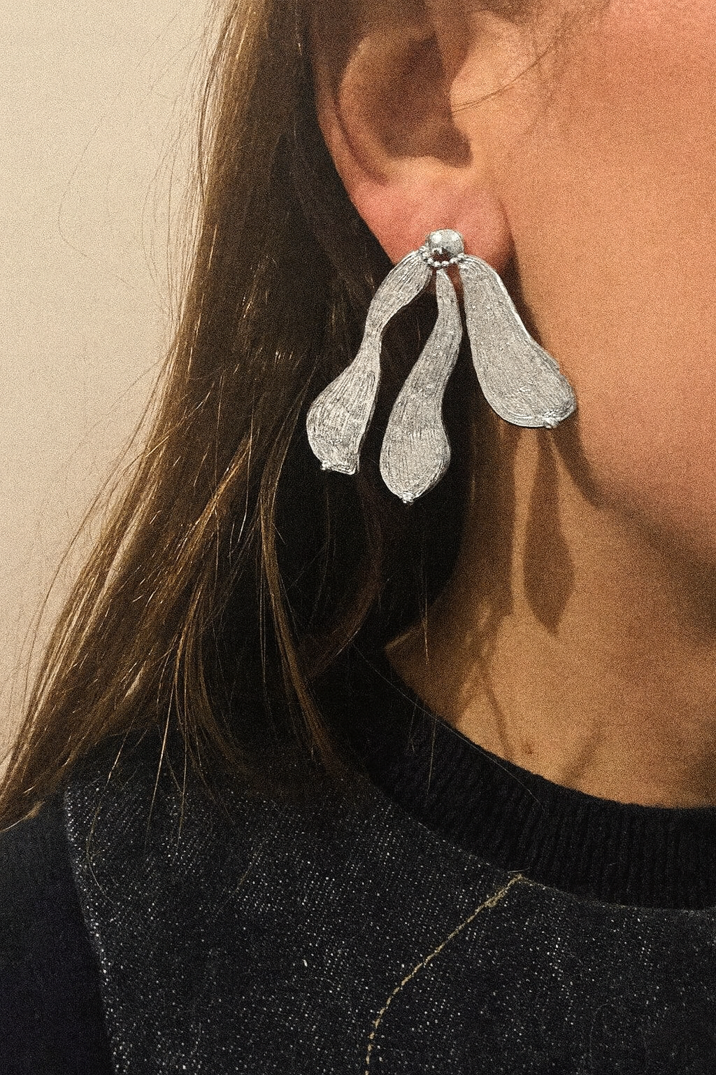 Aloe Earring Silver
