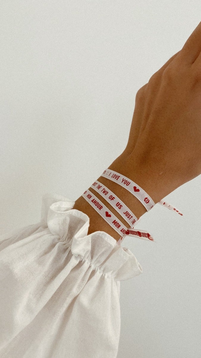 Just the 2 of Us Ribbon Bracelet