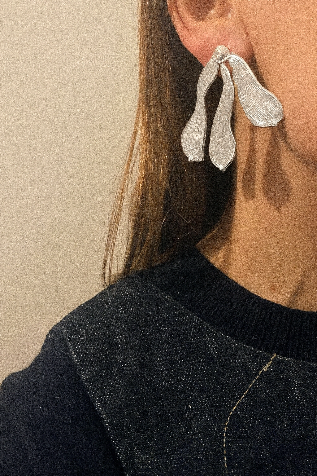 Aloe Earring Silver