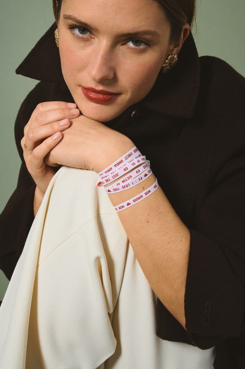 Amor Vincit Omnia Ribbon Bracelet