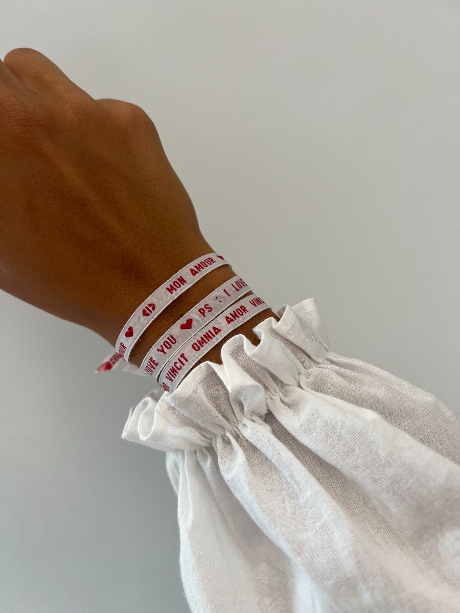Amor Vincit Omnia Ribbon Bracelet